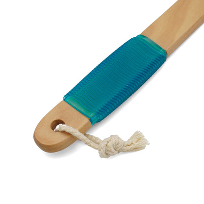 long handled lotion handle with grip and rope attached