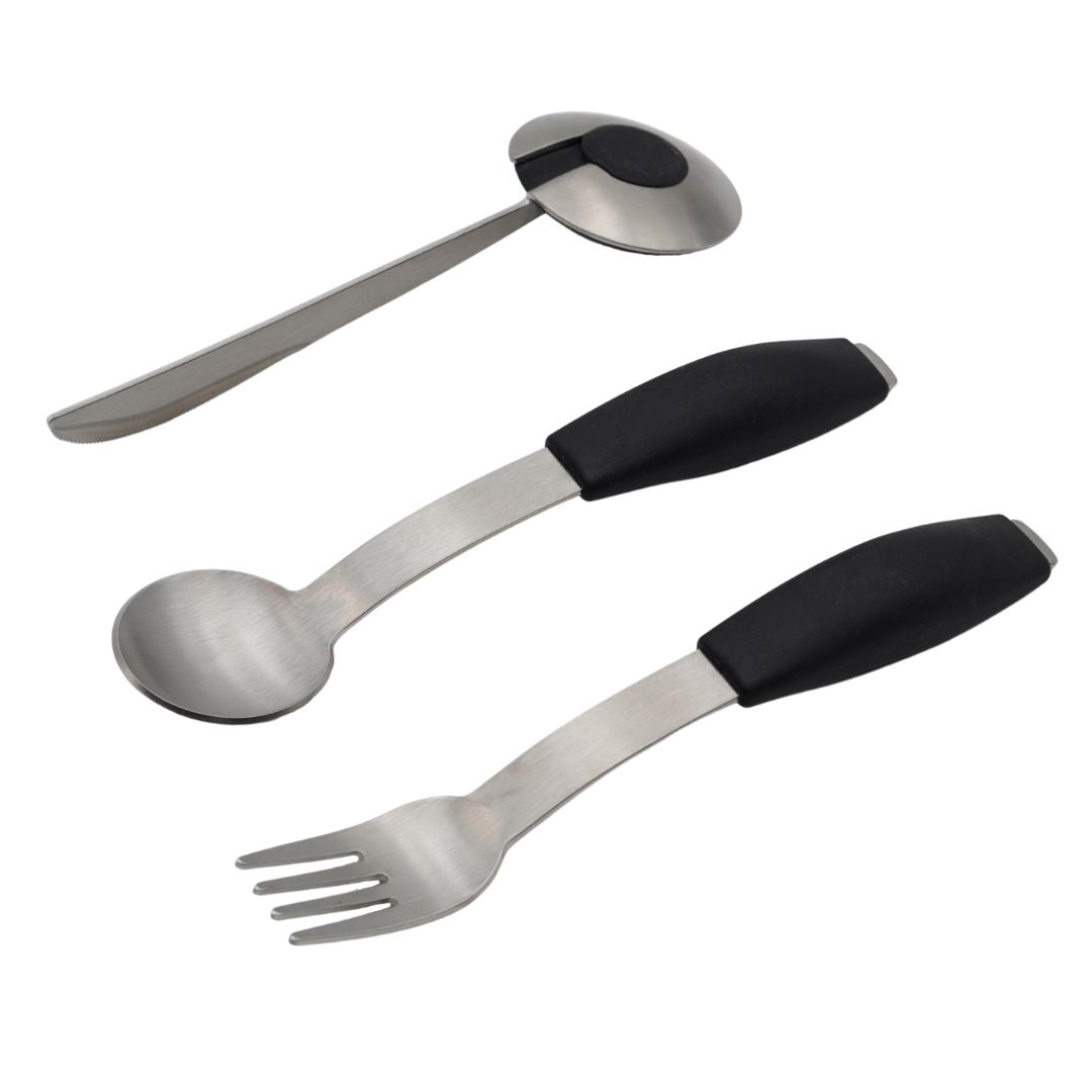 black arthritis cutlery set fork knife spoon