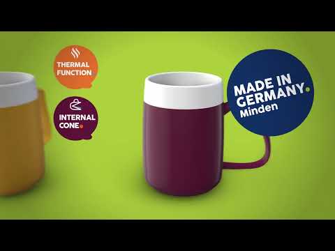 Two-handled mug discreet internal cone