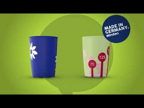 Plastic cup with grip