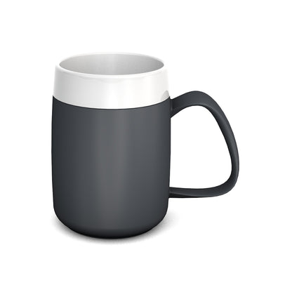 plastic mug beaker with optional lid grey