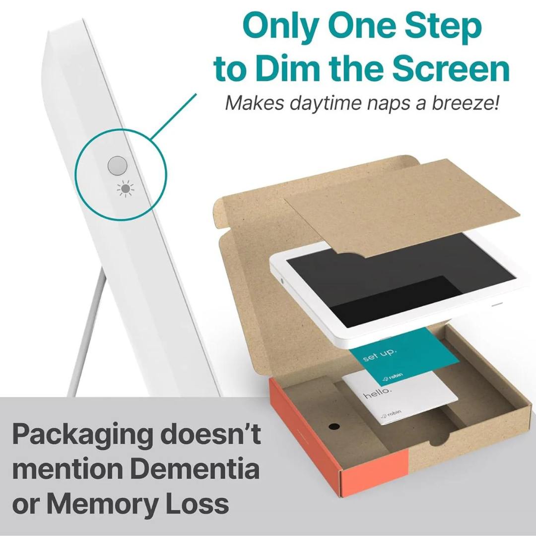 Dimming and packaging of the robin dementia clock