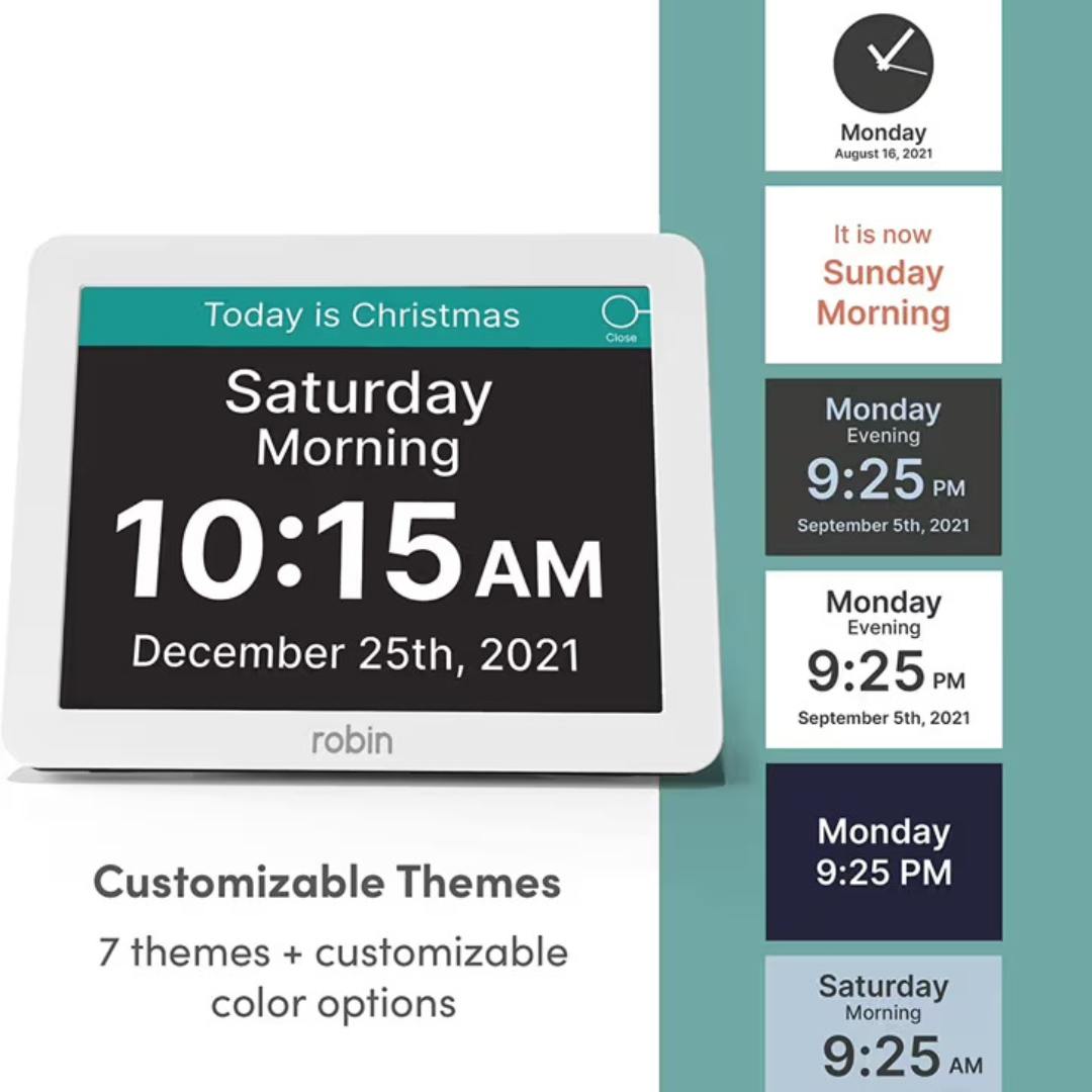 Dementia clock seven customisable themes