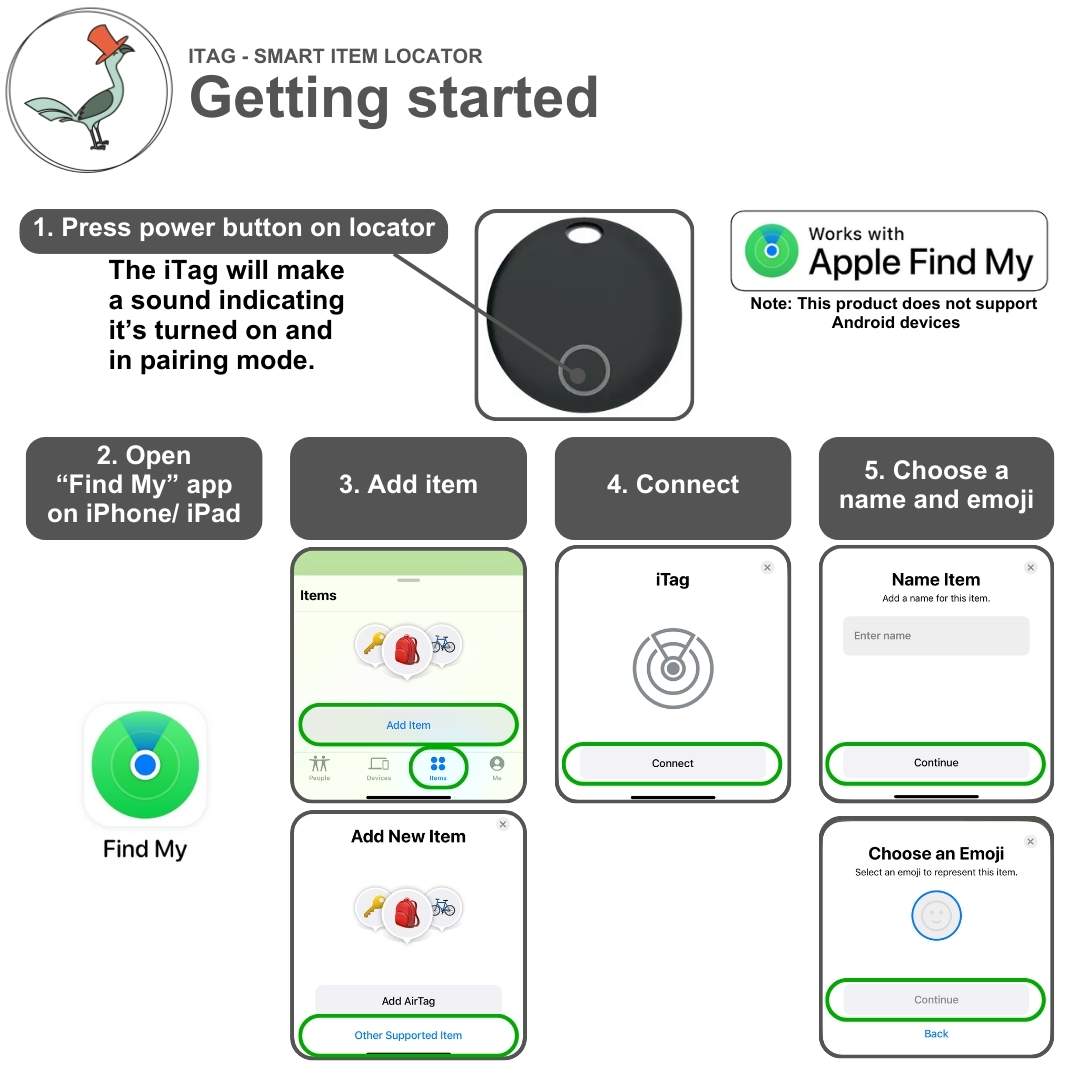 iTag setup guide