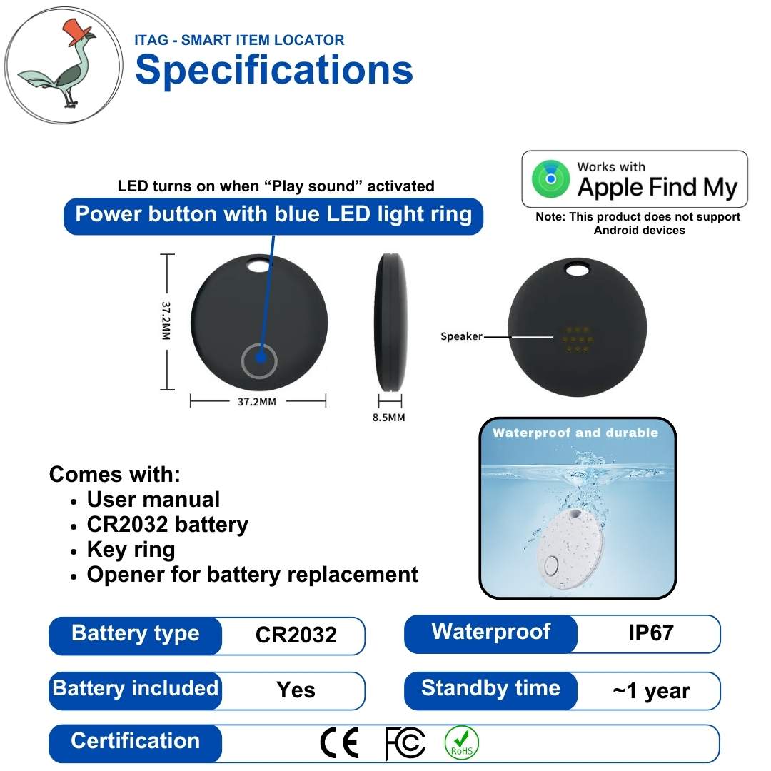 iTag specifications