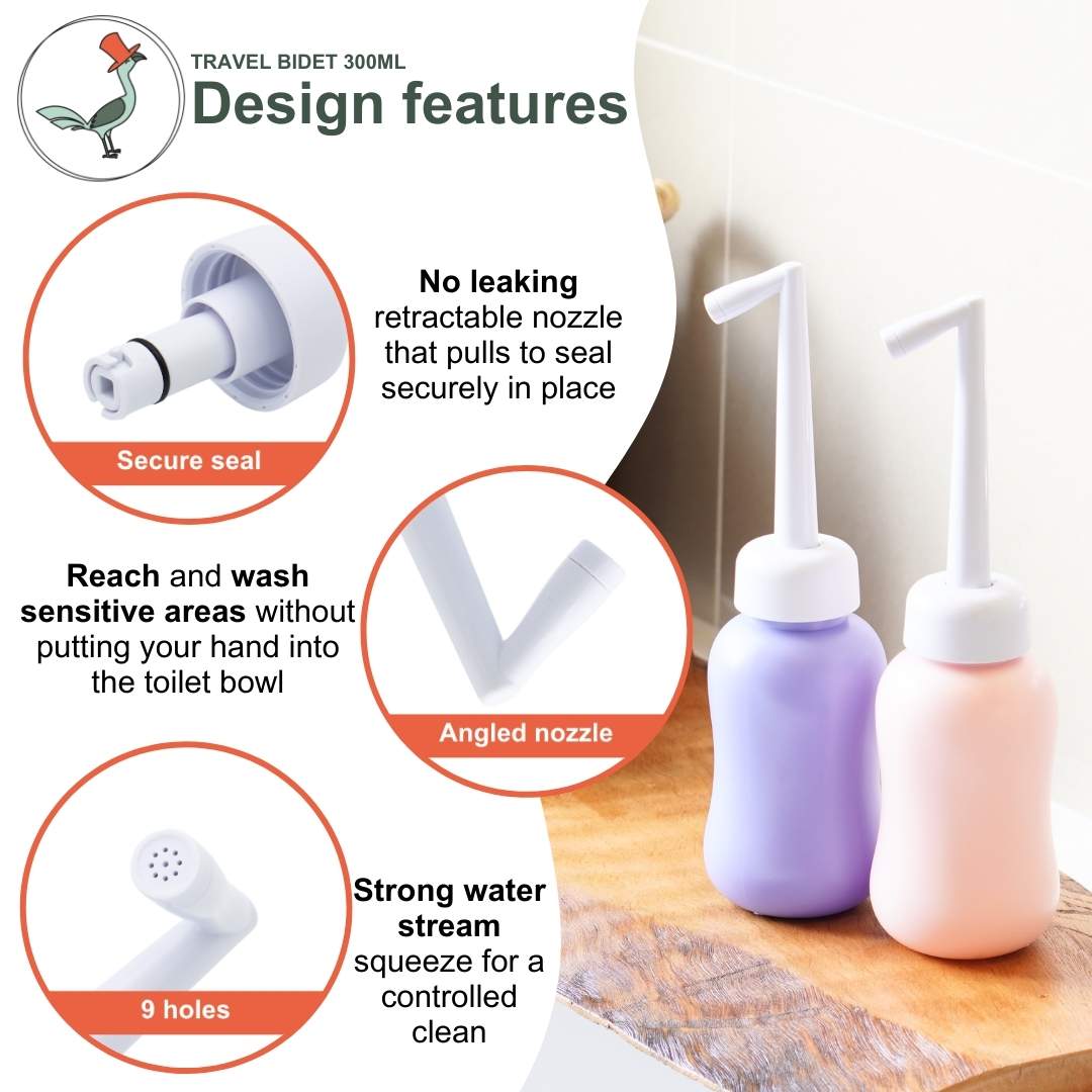 design features of the travel bidet