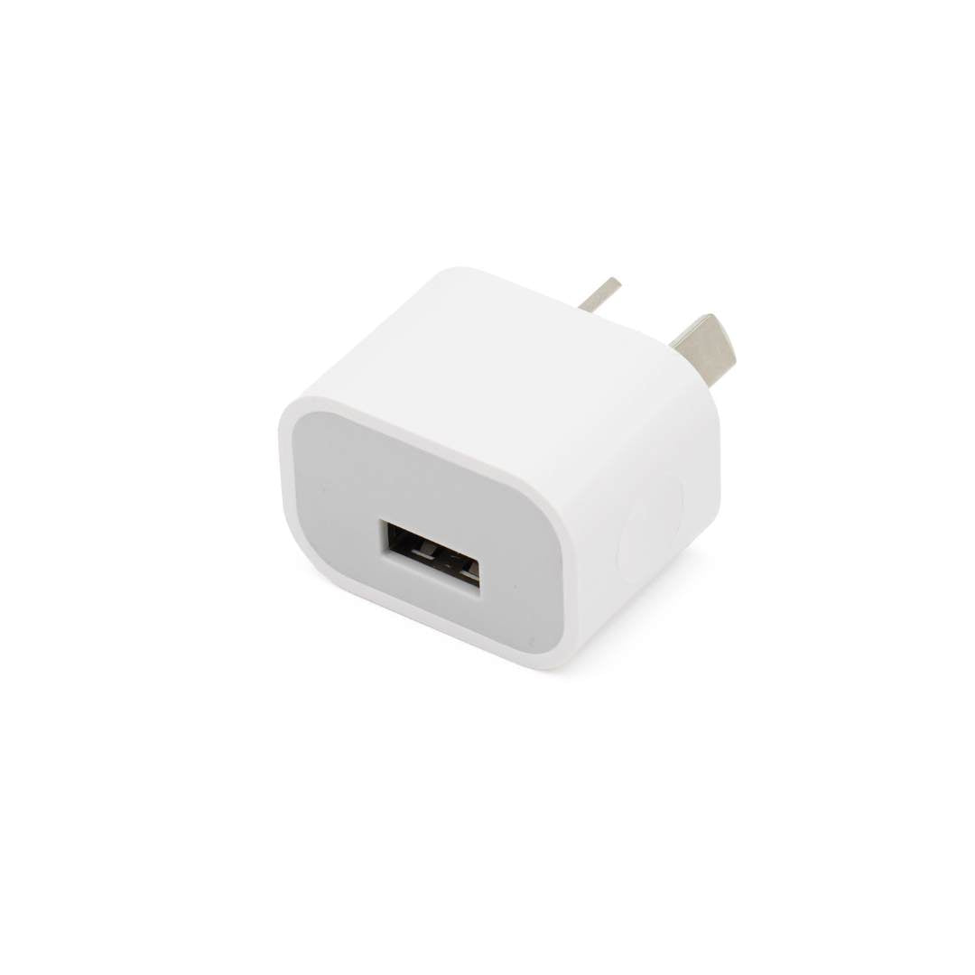 USB charger in white