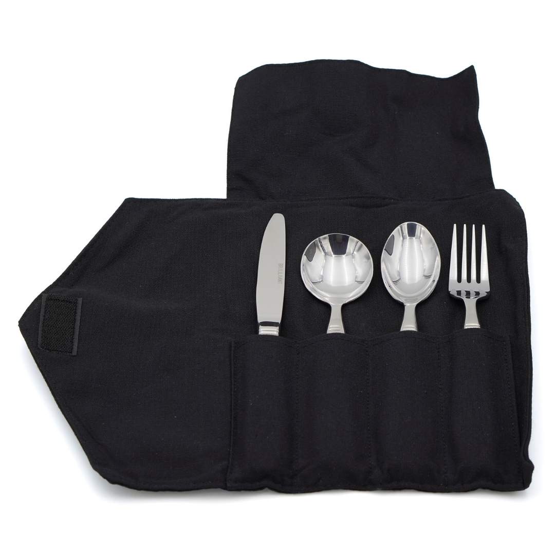 weighted cutlery set in carry case