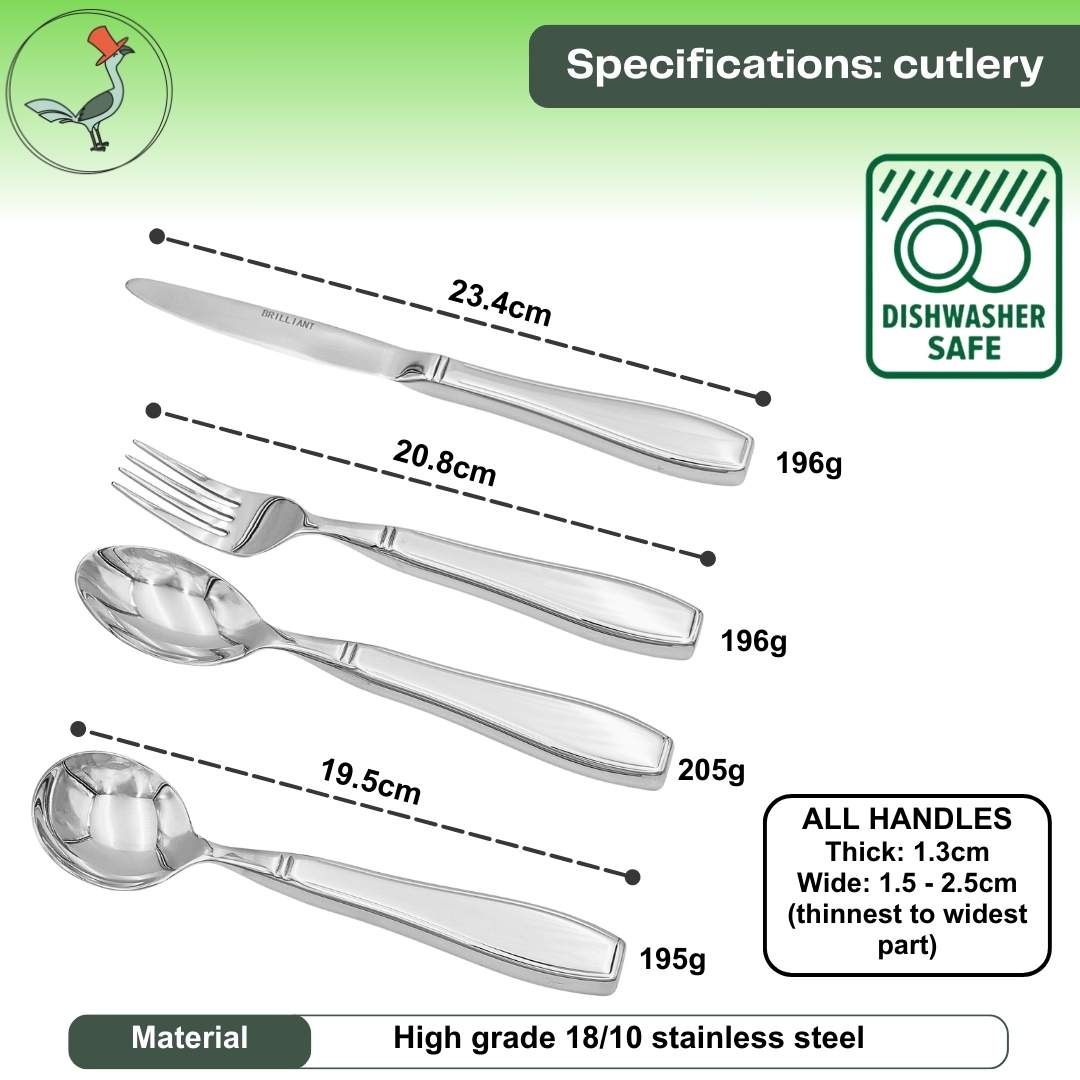 weighted cutlery set specifications cutlery